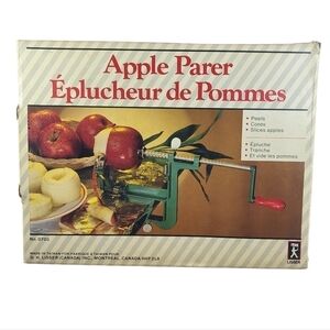 Vintage Apple Parer Peels Cores Slice Original Box Hand Cranked Manual Cast Iron
